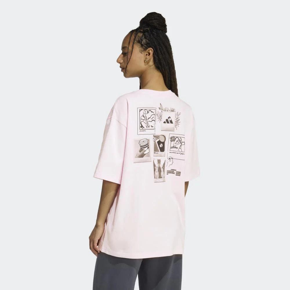 adidas Camiseta Estampada Mini Embroidery Oversized - Image 2