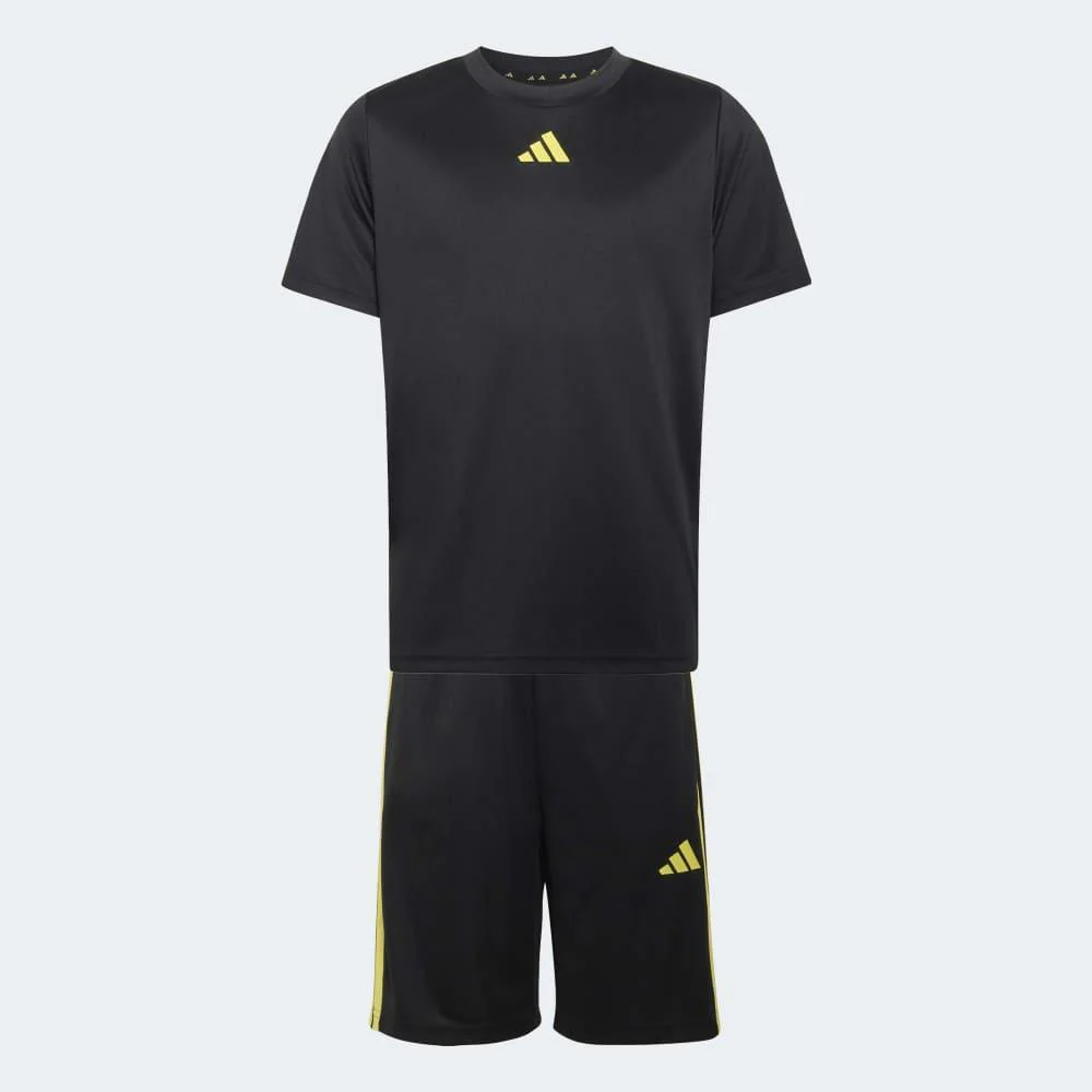 adidas Conjunto Camiseta Y Pantalón Corto Train Essentials 3 Bandas (adolescentes)