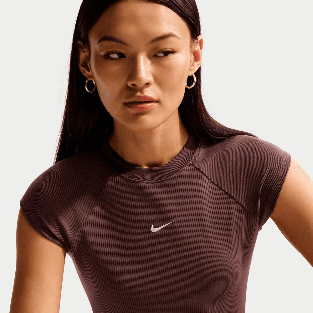 Camiseta Ajustada De Manga Corta Nike Sportswear Chill Knit Acanalada - Mujer - Image 5