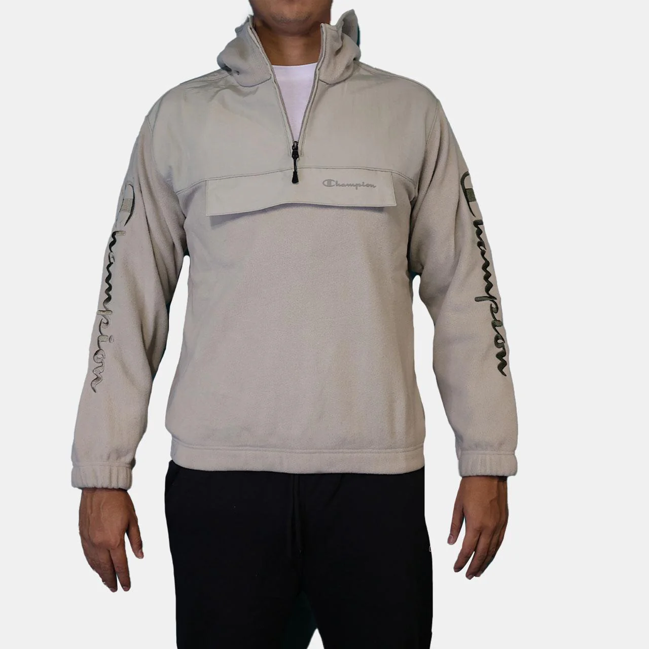 Champion Hooded Half Zip Sweatshirt - Image 4