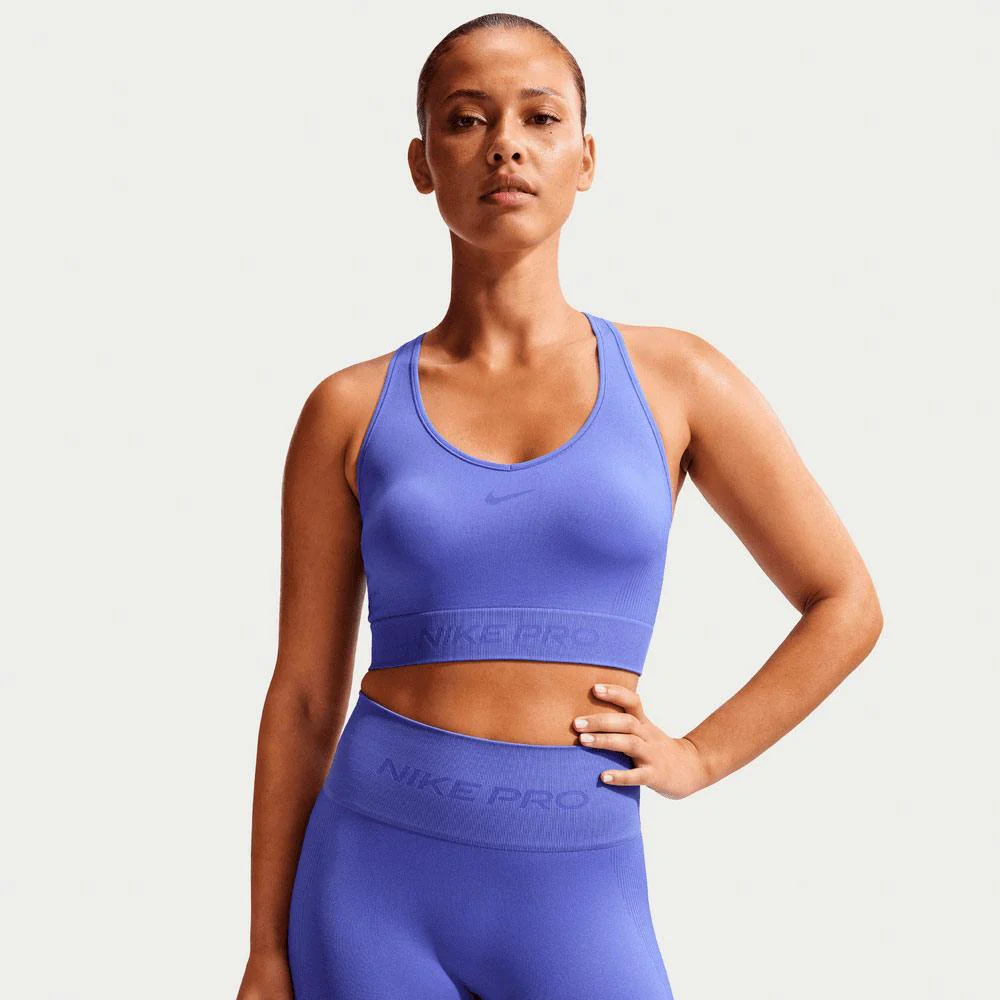 Mallas Cortas Nike Pro Seamless De 13 cm Y Talle Alto DrI-Fit - Mujer - Image 3