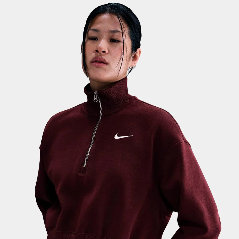 Sudadera Corta Nike Sportswear Phoenix Fleece Con Diseño De Cremallera De 1/4 - Mujer - Image 3