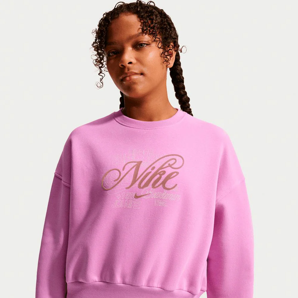 Sudadera Nike Sportswear Club Fleece De Cuello Redondo - Niña - Image 3